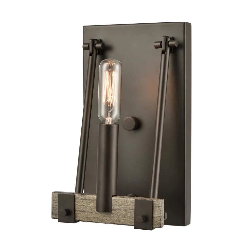 Transitions 5 in. 1-Light Oil Rubbed Bronze Vanity Light by Titan Lighting 3 Transitions 5 in. 1-Light Oil Rubbed Bronze Vanity Light by Titan Lighting