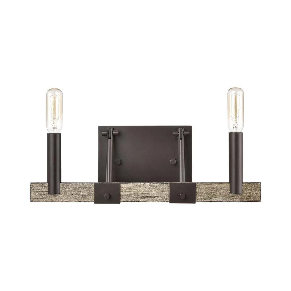 Transitions 14 in. 2-Light Oil Rubbed Bronze Vanity Light by Titan Lighting 4 Transitions 14 in. 2-Light Oil Rubbed Bronze Vanity Light by Titan Lighting - Image 2