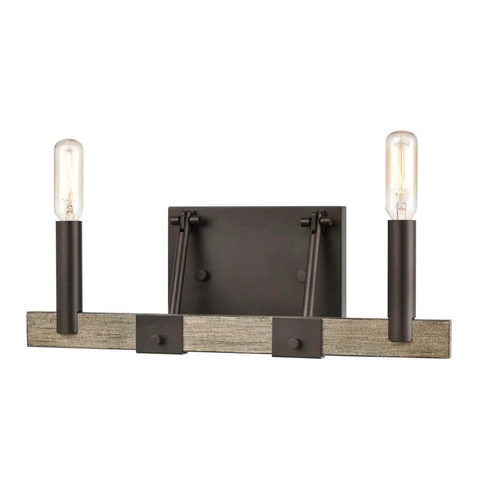 Transitions 14 in. 2-Light Oil Rubbed Bronze Vanity Light by Titan Lighting 3 Transitions 14 in. 2-Light Oil Rubbed Bronze Vanity Light by Titan Lighting