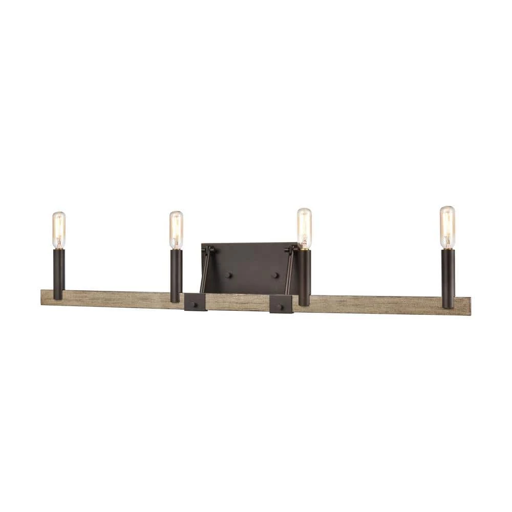 Transitions 32 in. 4-Light Oil Rubbed Bronze Vanity Light by Titan Lighting 3 Transitions 32 in. 4-Light Oil Rubbed Bronze Vanity Light by Titan Lighting
