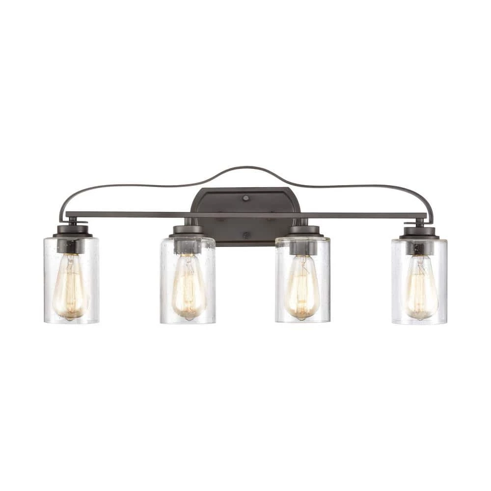 28 in. 4 Light Oil Rubbed Bronze Vanity Light by Titan Lighting 4 28 in. 4 Light Oil Rubbed Bronze Vanity Light by Titan Lighting - Image 2