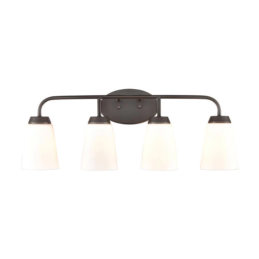 28 in. 4 Light Oil Rubbed Bronze Vanity Light by Titan Lighting 5 28 in. 4 Light Oil Rubbed Bronze Vanity Light by Titan Lighting - Image 3