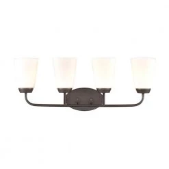 28 in. 4 Light Oil Rubbed Bronze Vanity Light by Titan Lighting