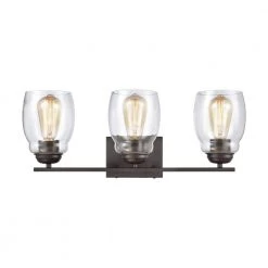 22 in. 3 Light Oil Rubbed Bronze Vanity Light by Titan Lighting