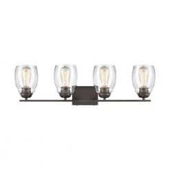 30.5 in. 4 Light Oil Rubbed Bronze Vanity Light by Titan Lighting