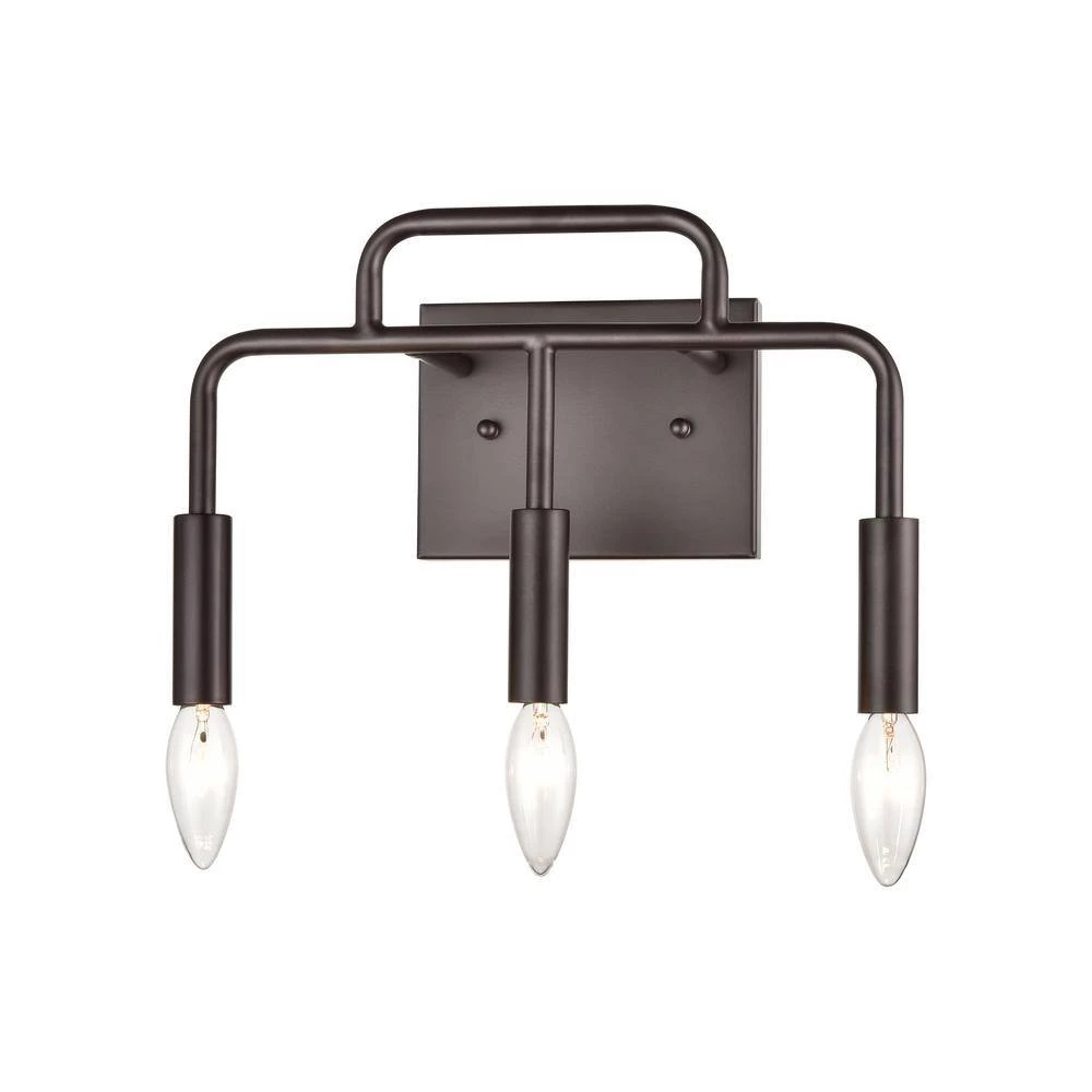 13 in. 3 Light Oil Rubbed Bronze Vanity Light by Titan Lighting 4 13 in. 3 Light Oil Rubbed Bronze Vanity Light by Titan Lighting - Image 2