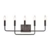 25 in. 5 Light Oil Rubbed Bronze Vanity Light by Titan Lighting