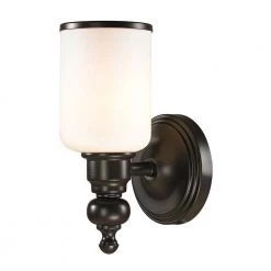 Leadenhall 1-Light Oil-Rubbed Bronze Bath Light by Titan Lighting