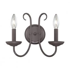 Williamsport 2-Light Oil Rubbed Bronze Sconce by Titan Lighting