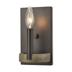 Transitions 1-Light Oil Rubbed Bronze Wall Sconce by Titan Lighting