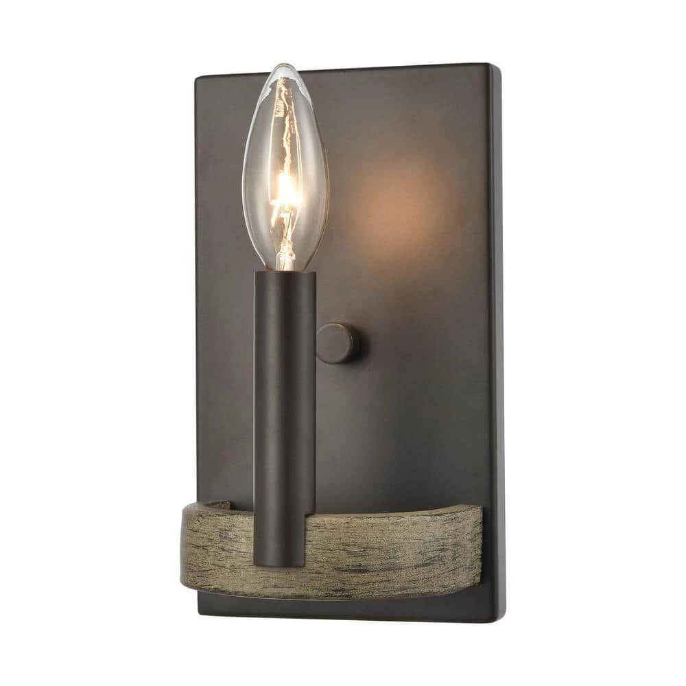 Transitions 1-Light Oil Rubbed Bronze Wall Sconce by Titan Lighting 3 Transitions 1-Light Oil Rubbed Bronze Wall Sconce by Titan Lighting