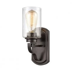 1-Light Oil Rubbed Bronze Wall Sconce by Titan Lighting