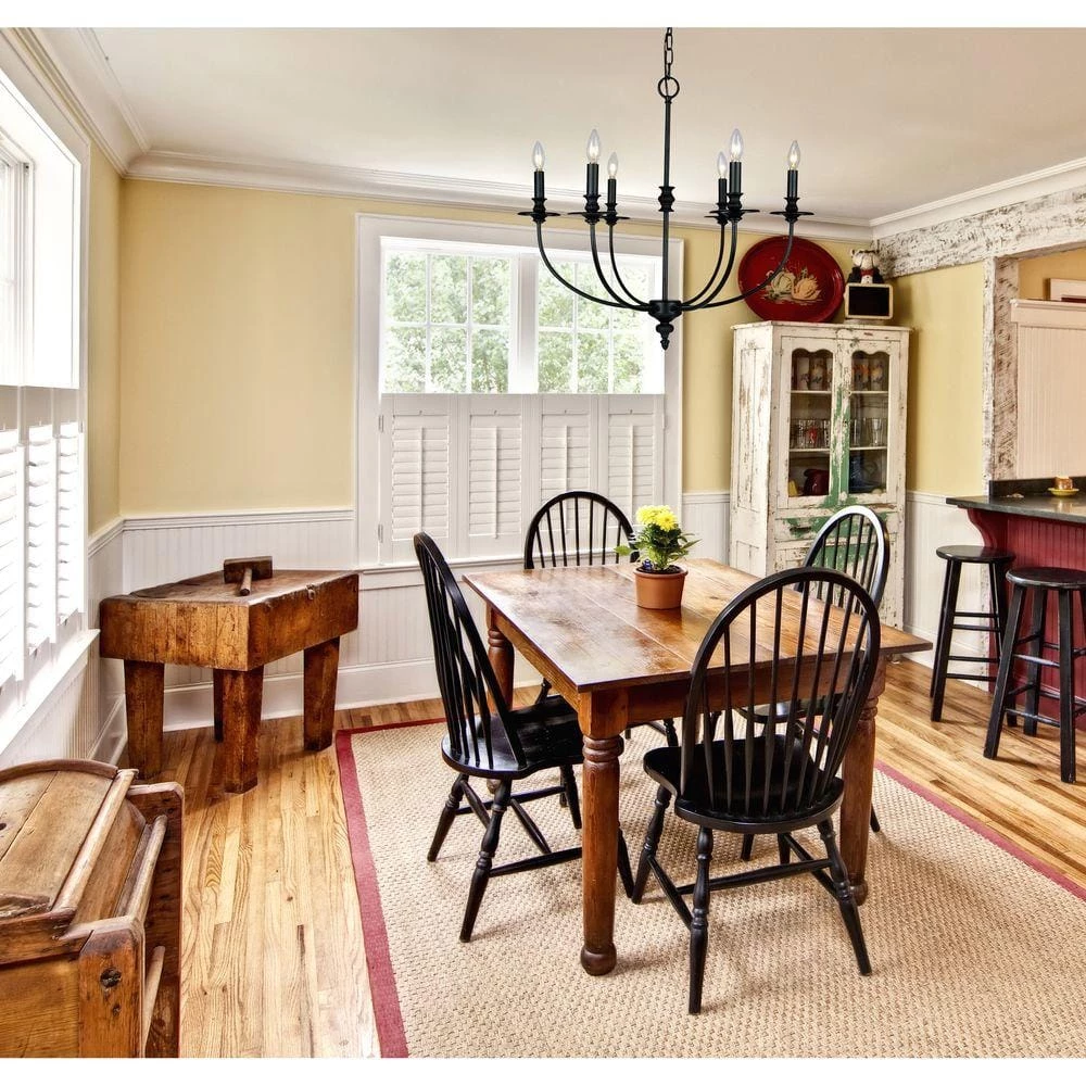 Hartford 6-Light Oil Rubbed Ceiling Mount Chandelier by Titan Lighting 7 Hartford 6-Light Oil Rubbed Ceiling Mount Chandelier by Titan Lighting - Image 5