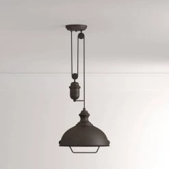 Farmhouse 1-Light Oiled Bronze Ceiling Mount Pendant by Titan Lighting 11 Farmhouse 1-Light Oiled Bronze Ceiling Mount Pendant by Titan Lighting -Titan Lighting sale2022 oiled bronze titan lighting chandeliers tn 10146 fa 1000