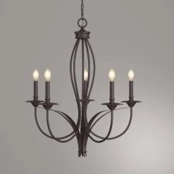 Medford 5-Light Oiled Bronze Ceiling Mount Chandelier by Titan Lighting -Titan Lighting sale2022 oiled bronze titan lighting chandeliers tn 9605 40 1000