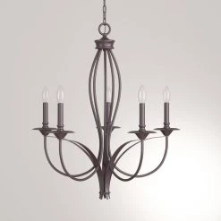Medford 5-Light Oiled Bronze Ceiling Mount Chandelier by Titan Lighting -Titan Lighting sale2022 oiled bronze titan lighting chandeliers tn 9605 a0 1000
