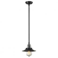 Insulator Glass 1-Light Oiled Bronze Ceiling Mount Pendant by Titan Lighting