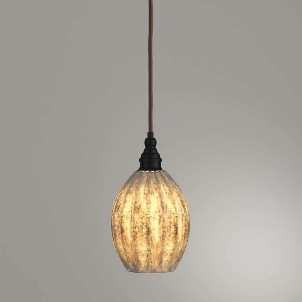 Danica 1-Light Oiled Bronze Ceiling Mount Pendant by Titan Lighting 5 Danica 1-Light Oiled Bronze Ceiling Mount Pendant by Titan Lighting - Image 3