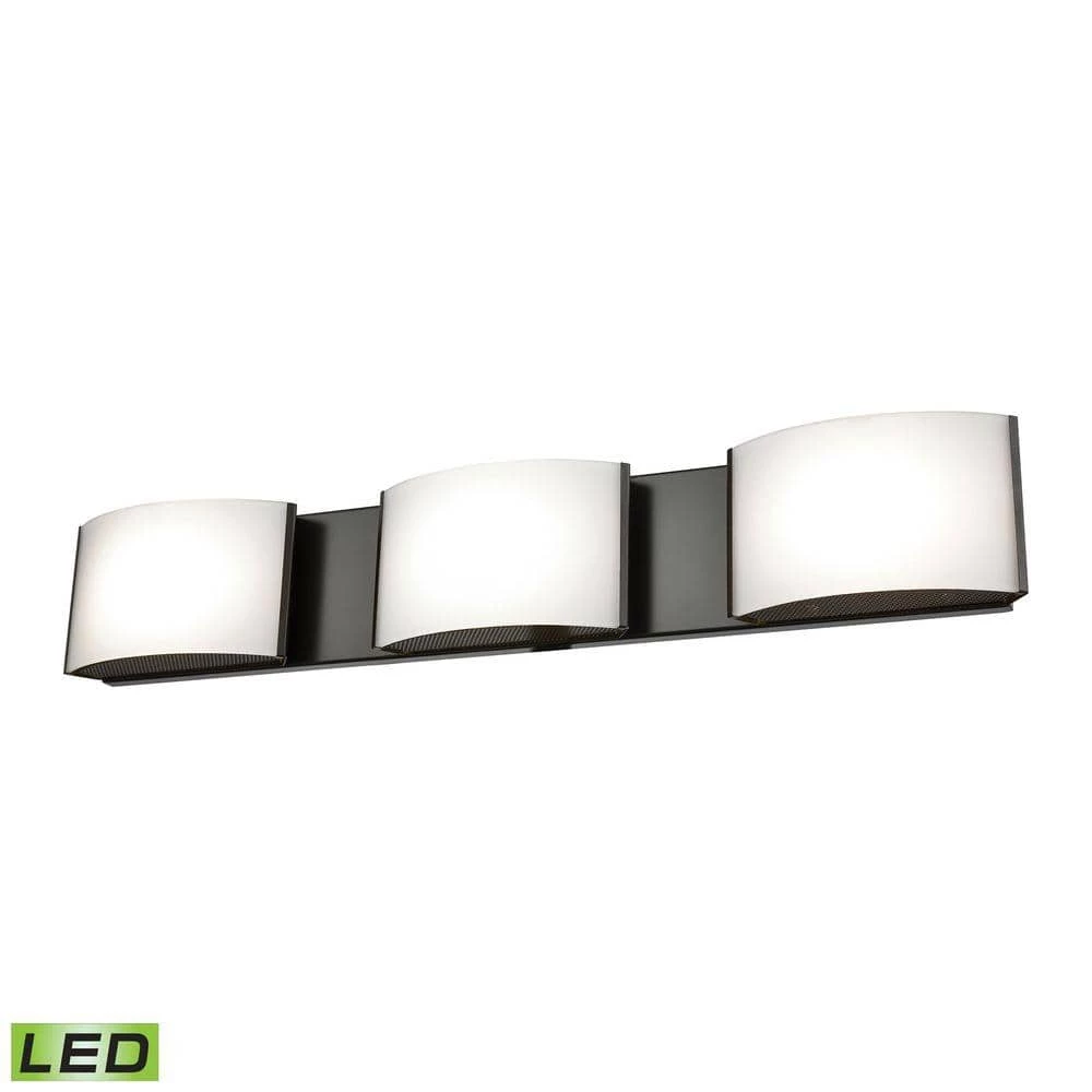 Pandora 3-Light Oiled Bronze and Opal Glass LED Vanity Light by Titan Lighting 4 Pandora 3-Light Oiled Bronze and Opal Glass LED Vanity Light by Titan Lighting - Image 2