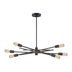 Xenia 6-Light Oil-Rubbed Bronze Chandelier by Titan Lighting