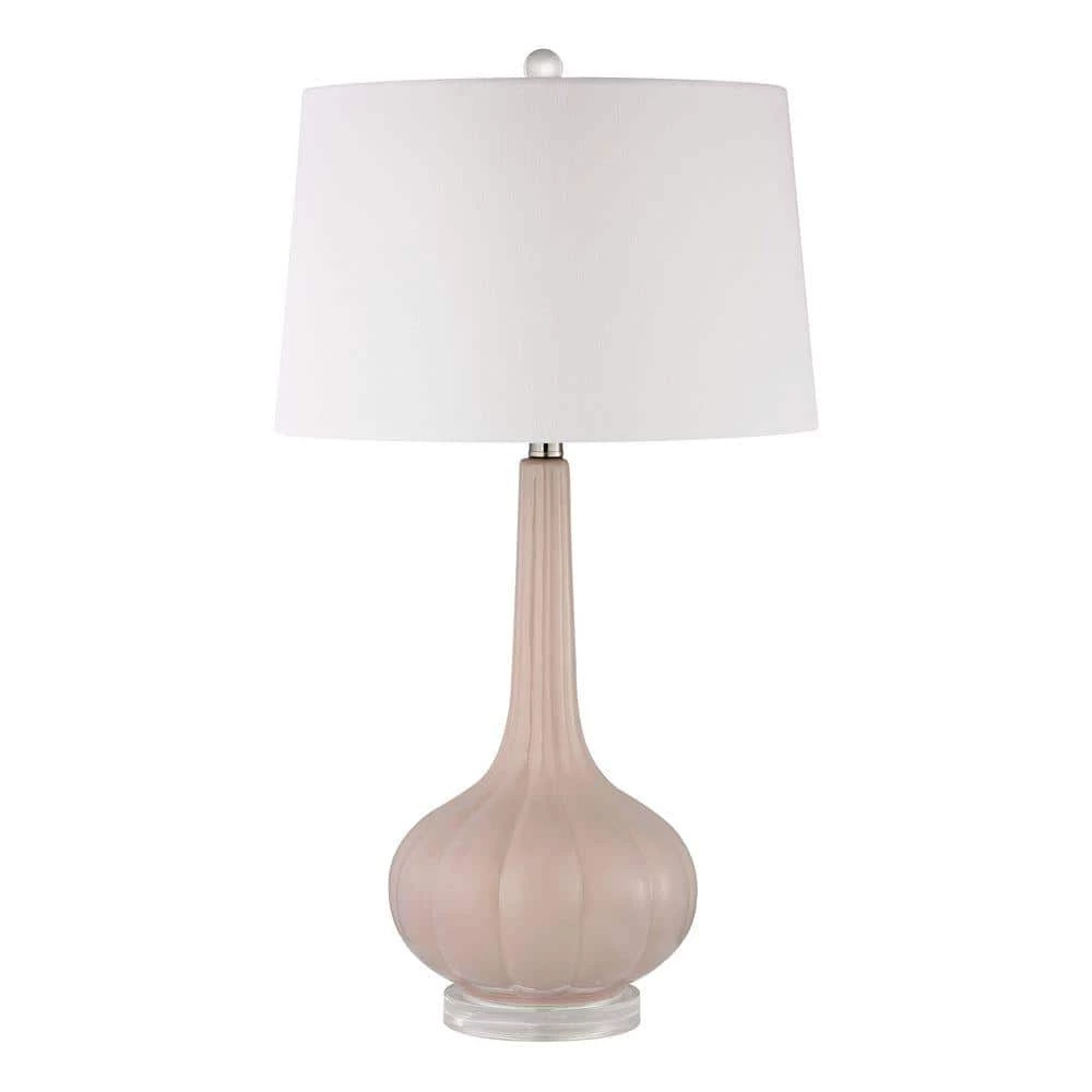Abbey Lane 30 in. Pastel Pink Ceramic Table Lamp by Titan Lighting 3 Abbey Lane 30 in. Pastel Pink Ceramic Table Lamp by Titan Lighting