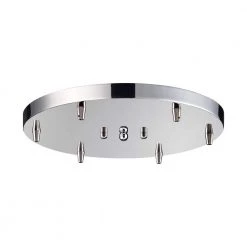 Illuminaire Accessories 14 in. 6-Light Round Polished Chrome Ceiling Pan by Titan Lighting