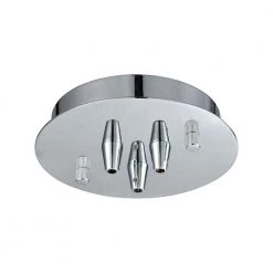Illuminaire Accessories 3-Light Polished Chrome Small Round Canopy by Titan Lighting