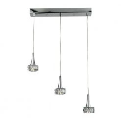 Alea 3-Light Polished Chrome Pendant by Titan Lighting