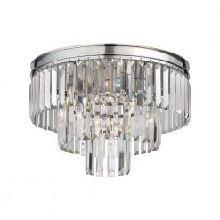Palacial 3-Light Polished Chrome Flush Mount by Titan Lighting