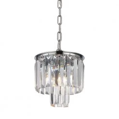 Palacial 1-Light Polished Chrome Pendant by Titan Lighting
