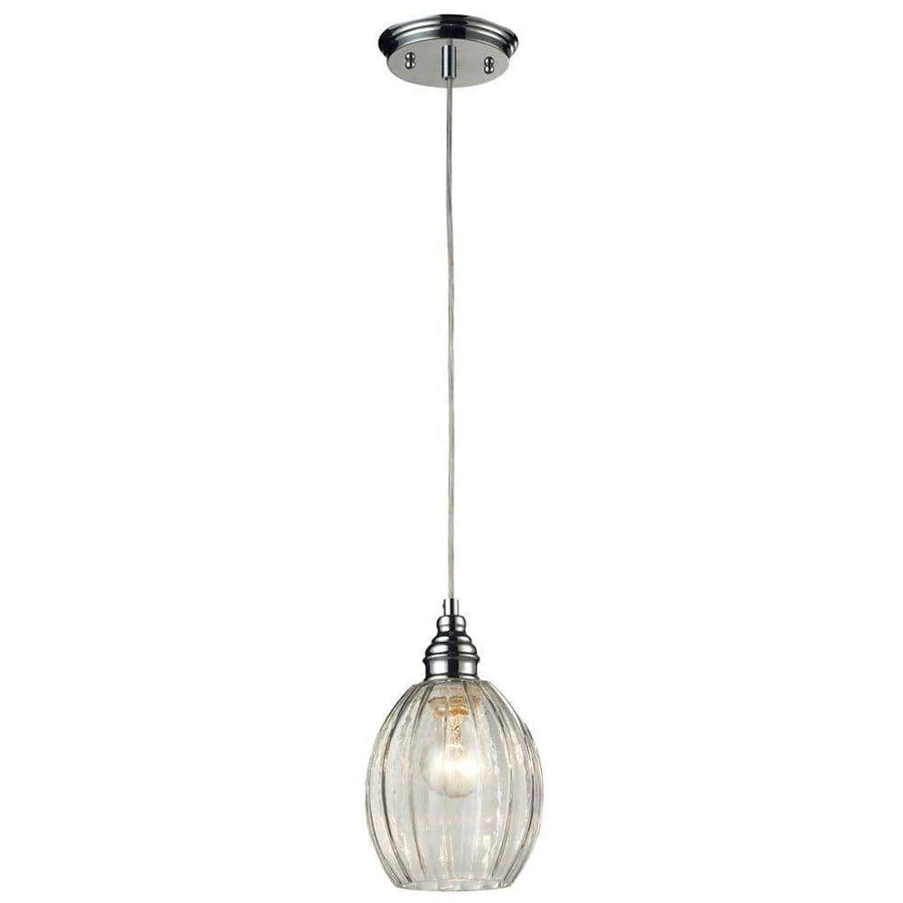Danica 1-Light Polished Chrome Ceiling Mount Pendant by Titan Lighting 3 Danica 1-Light Polished Chrome Ceiling Mount Pendant by Titan Lighting