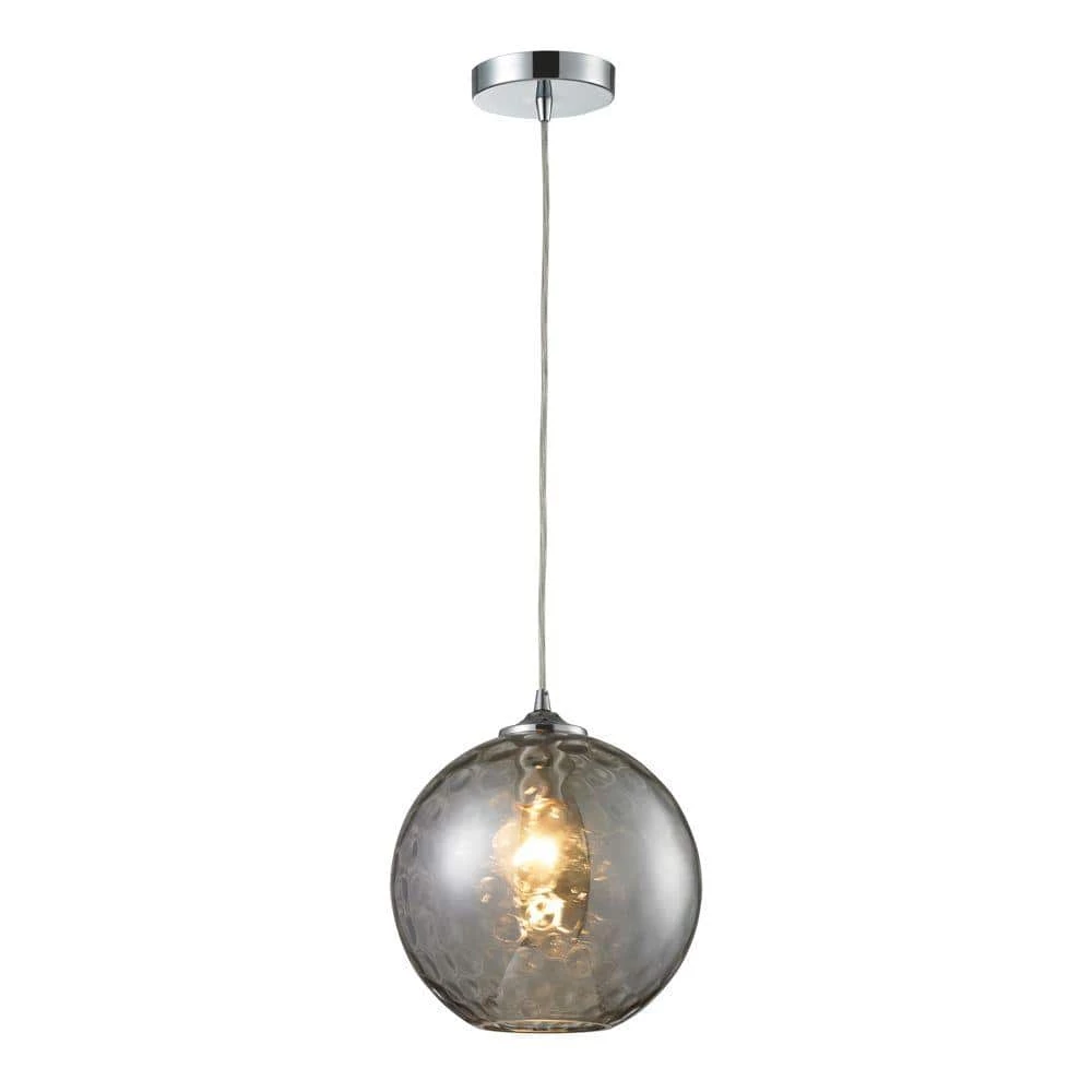 Watersphere 1-Light Polished Chrome Ceiling Mount Pendant by Titan Lighting 3 Watersphere 1-Light Polished Chrome Ceiling Mount Pendant by Titan Lighting