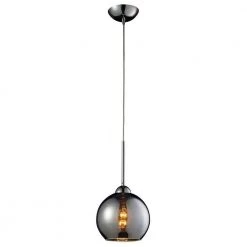 Cassandra 1-Light Polished Chrome Ceiling Mount Pendant by Titan Lighting