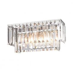 Palacial 2-Light Polished Chrome Vanity Light by Titan Lighting