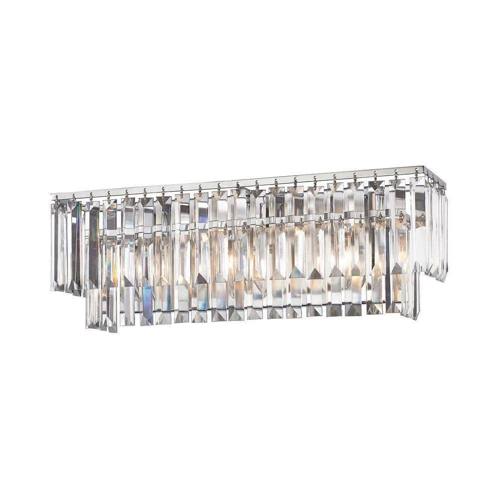 Palacial 3-Light Polished Chrome LED Vanity Light by Titan Lighting 3 Palacial 3-Light Polished Chrome LED Vanity Light by Titan Lighting