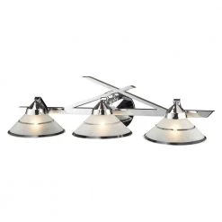 Refraction 3-Light Polished Chrome Wall Mount Sconce by Titan Lighting