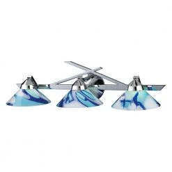 Refraction 3-Light Polished Chrome Wall Mount Sconce by Titan Lighting