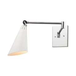 Calder 1-Light Polished Chrome Wall Sconce by Titan Lighting
