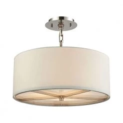 Selma 3-Light Polished Nickel Pendant by Titan Lighting