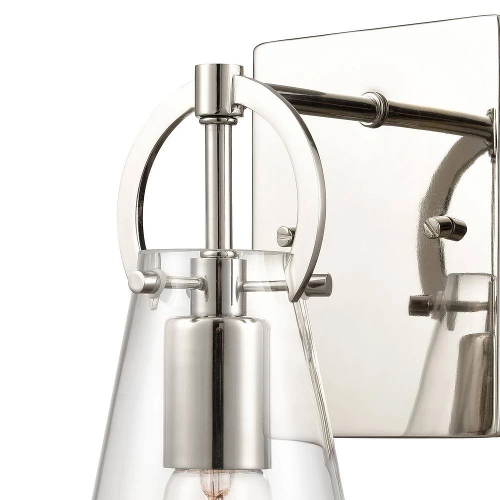 Gabby 4.75 in. 1-Light Polished Nickel Vanity Light by Titan Lighting 6 Gabby 4.75 in. 1-Light Polished Nickel Vanity Light by Titan Lighting - Image 4