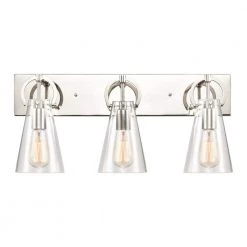 Gabby 23 in. 3-Light Polished Nickel Vanity Light by Titan Lighting