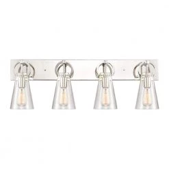 Gabby 32 in. 4-Light Polished Nickel Vanity Light by Titan Lighting