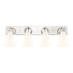 Gabby 32 in. 4-Light Polished Nickel Vanity Light by Titan Lighting