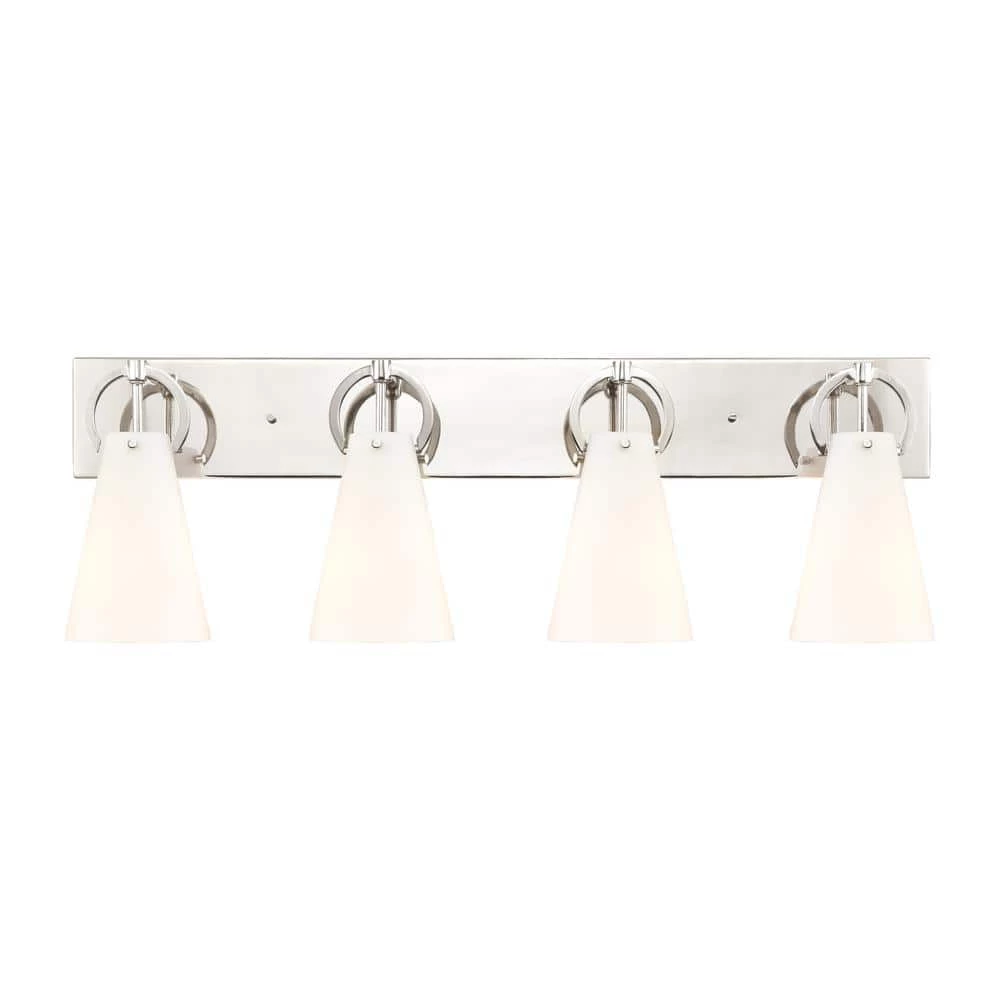Gabby 32 in. 4-Light Polished Nickel Vanity Light by Titan Lighting 3 Gabby 32 in. 4-Light Polished Nickel Vanity Light by Titan Lighting