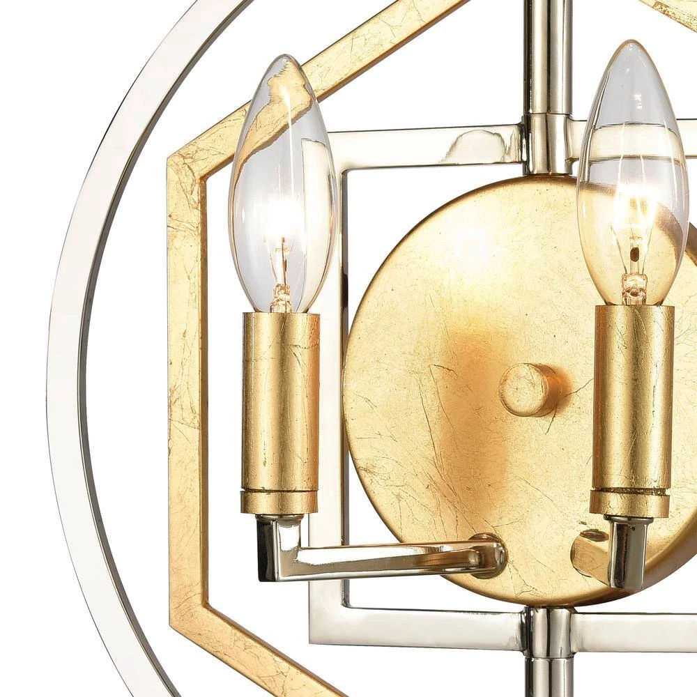 Geosphere 2-Light Polished Nickel Wall Sconce by Titan Lighting 5 Geosphere 2-Light Polished Nickel Wall Sconce by Titan Lighting - Image 3