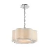 Villoy 3-Light Polished Stainless Steel and Nickel Drum Pendant by Titan Lighting