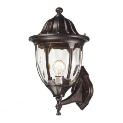 Glendale 1-Light Regal Bronze Outdoor Sconce by Titan Lighting