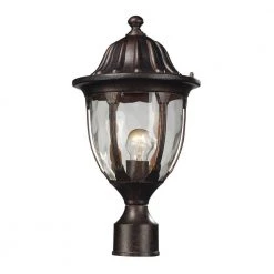Glendale 1-Light Outdoor Regal Bronze Post Light by Titan Lighting