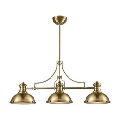 Chadwick 3-Light Satin Brass Billiard Light by Titan Lighting