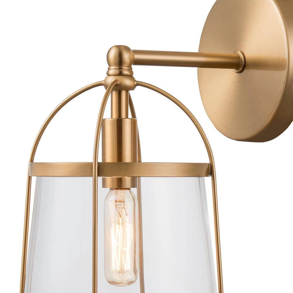 Merrick 7 in. 1-Light Satin Brass Vanity Light by Titan Lighting 5 Merrick 7 in. 1-Light Satin Brass Vanity Light by Titan Lighting - Image 3